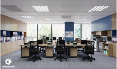 HOÀN THIỆN NỘI THẤT VĂN PHÒNG LR TRÔNG Y BẢN VẼ