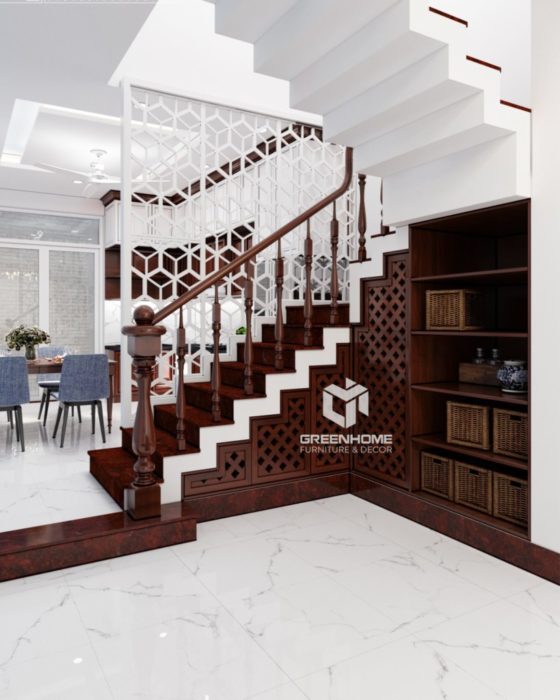 Tận dụng không gian chân cầu thang