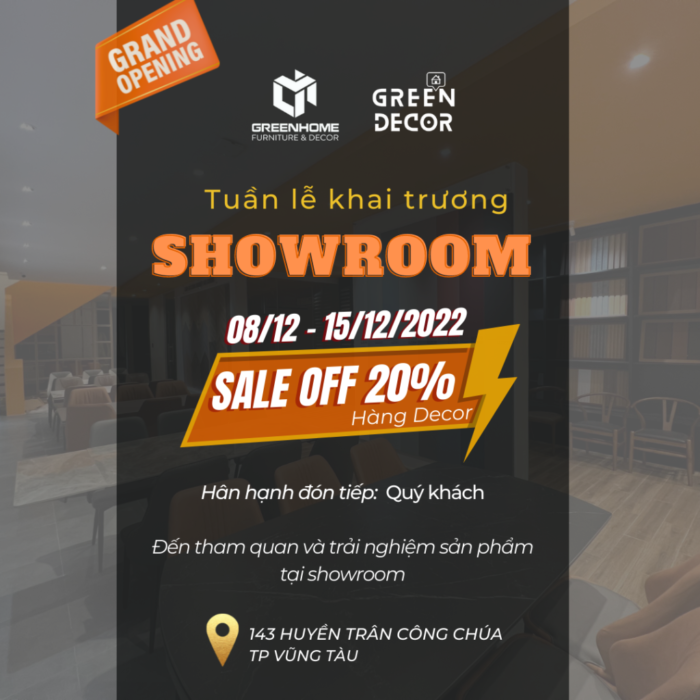 Chương trình ưu đãi 20% tất cả mặt hàng  decor nhập khẩu, áp dụng từ ngày 08/12 - 15/12/2022.