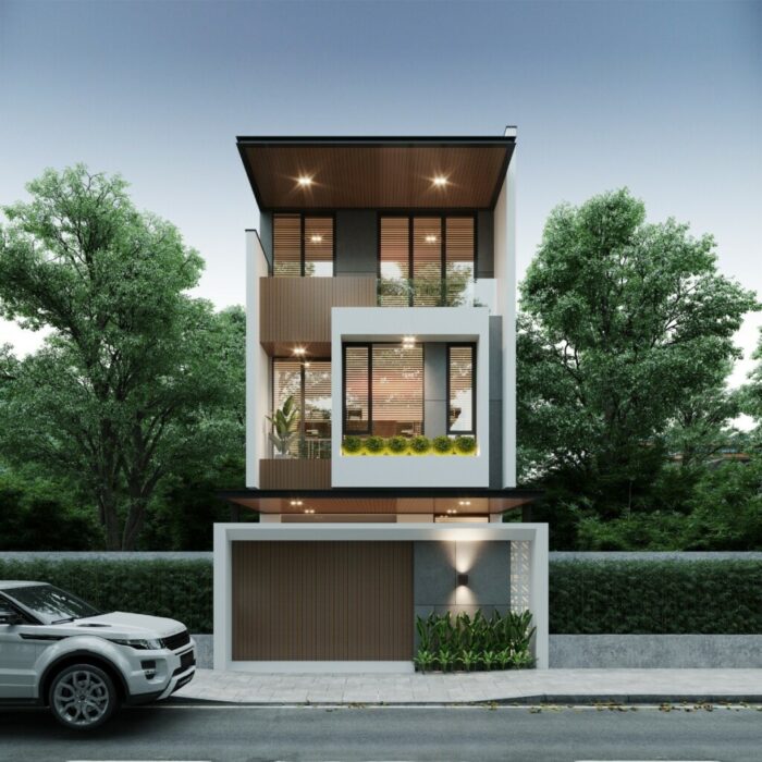 Phối cảnh mặt tiền nhà phố khi được cải tạo 