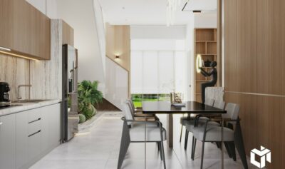 XU HƯỚNG NỘI THẤT KHÁCH BẾP NHÀ PHỐ BÀ RỊA - HIỆN ĐẠI & GẮN KẾT