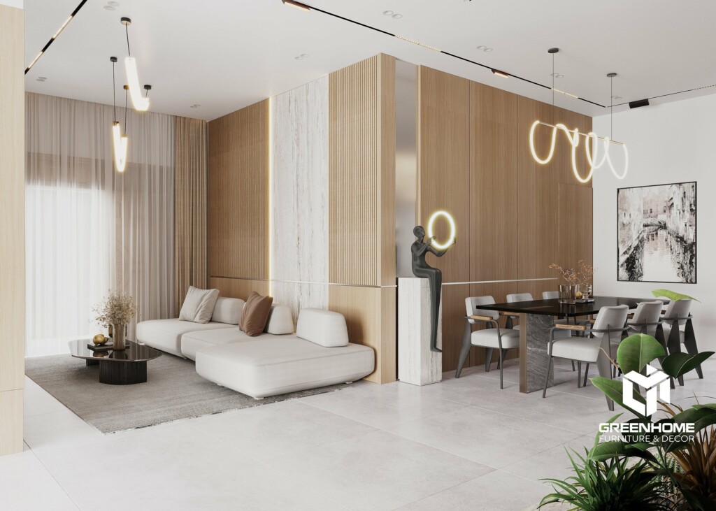 XU HƯỚNG NỘI THẤT KHÁCH BẾP NHÀ PHỐ BÀ RỊA - HIỆN ĐẠI & GẮN KẾT