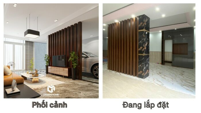So sánh thiết kế và thi công chuẩn y bản vẽ