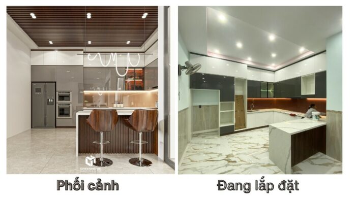 So sánh thiết kế và thi công chuẩn y bản vẽ