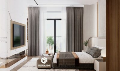 THIẾT KẾ PHÒNG NGỦ MASTER KẾT HỢP PHÒNG LÀM VIỆC