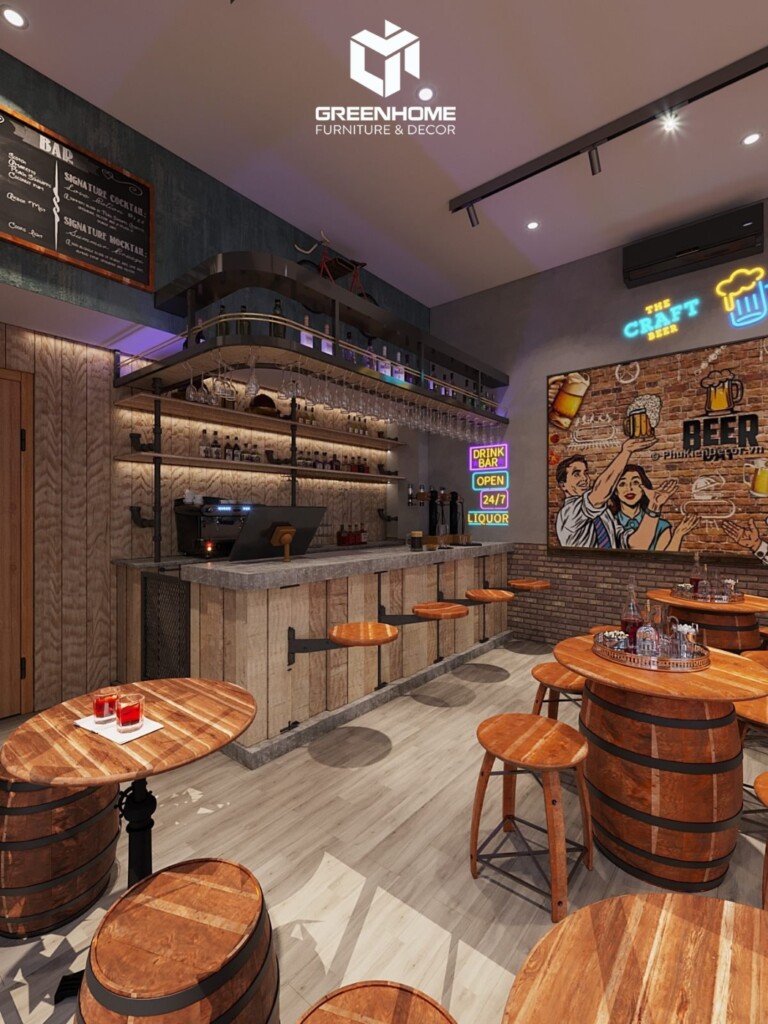 ẤN TƯỢNG THIẾT KẾ QUÁN BEER PUB MANG HƠI THỞ CHÂU ÂU GIỮA LÒNG VŨNG TÀU