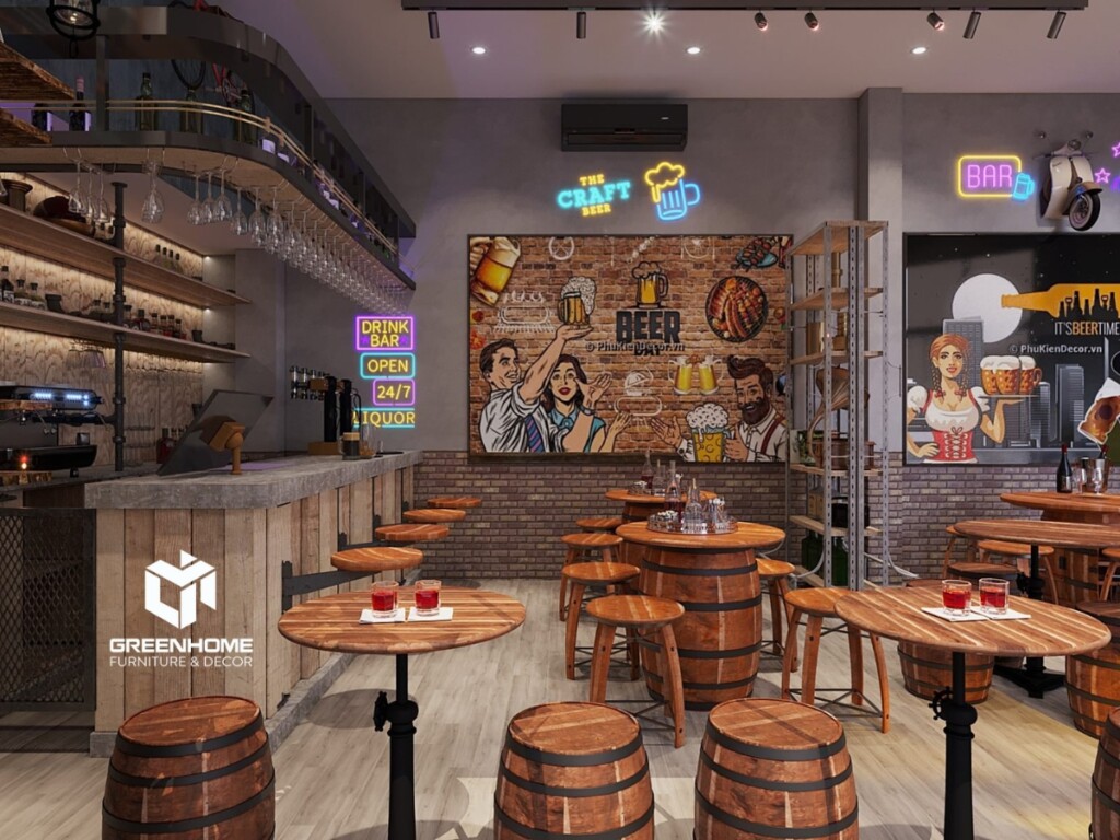 ẤN TƯỢNG THIẾT KẾ QUÁN BEER PUB MANG HƠI THỞ CHÂU ÂU GIỮA LÒNG VŨNG TÀU