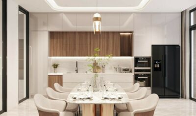 CHIÊM NGƯỠNG NỘI THẤT NHÀ PHỐ HIỆN ĐẠI ỨNG DỤNG HỆ LAM