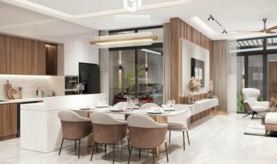 CHIÊM NGƯỠNG NỘI THẤT NHÀ PHỐ HIỆN ĐẠI ỨNG DỤNG HỆ LAM