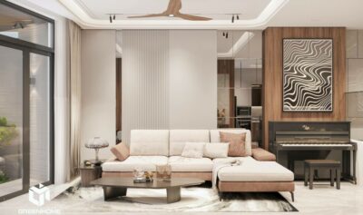 CHIÊM NGƯỠNG NỘI THẤT NHÀ PHỐ HIỆN ĐẠI ỨNG DỤNG HỆ LAM