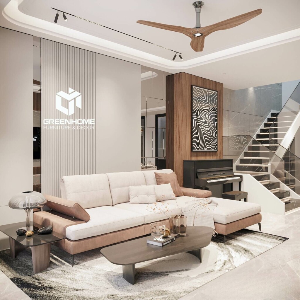 CHIÊM NGƯỠNG NỘI THẤT NHÀ PHỐ HIỆN ĐẠI ỨNG DỤNG HỆ LAM