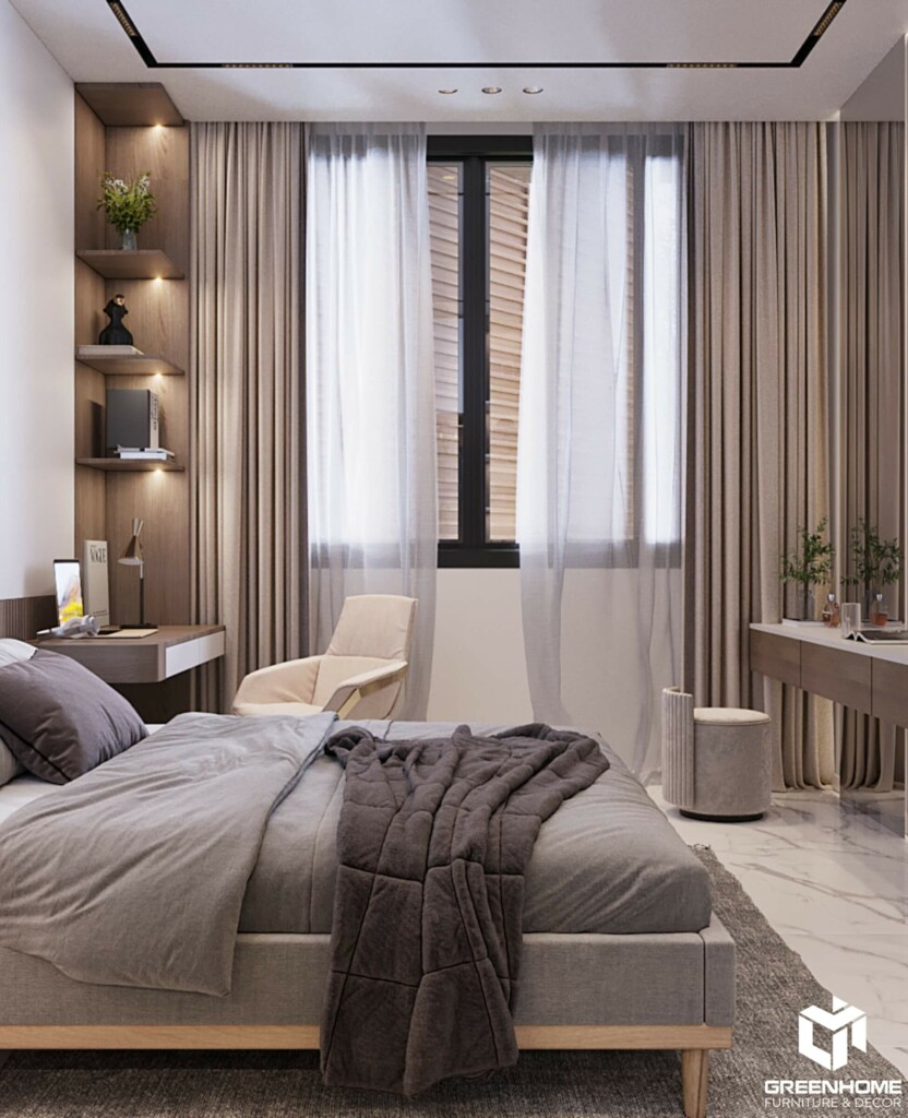 CHIÊM NGƯỠNG NỘI THẤT NHÀ PHỐ HIỆN ĐẠI ỨNG DỤNG HỆ LAM