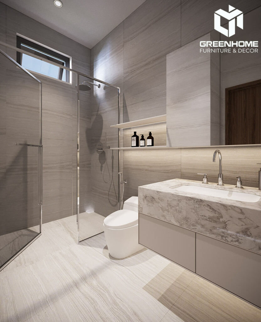 CHIÊM NGƯỠNG NỘI THẤT NHÀ PHỐ HIỆN ĐẠI ỨNG DỤNG HỆ LAM