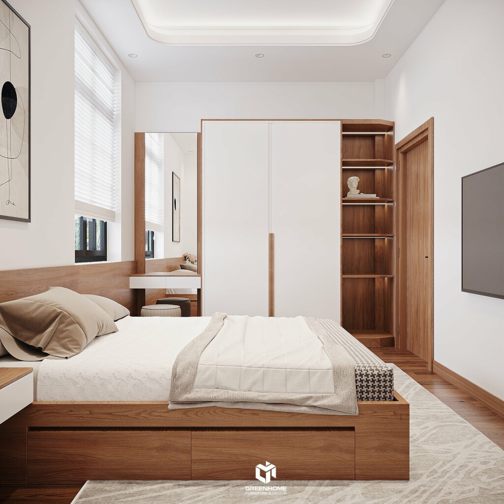 THIẾT KẾ NỘI THẤT NHÀ Ở BÀ RỊA VŨNG TÀU - SANG TRỌNG VỚI NỘI THẤT GỖ ÓC CHÓ