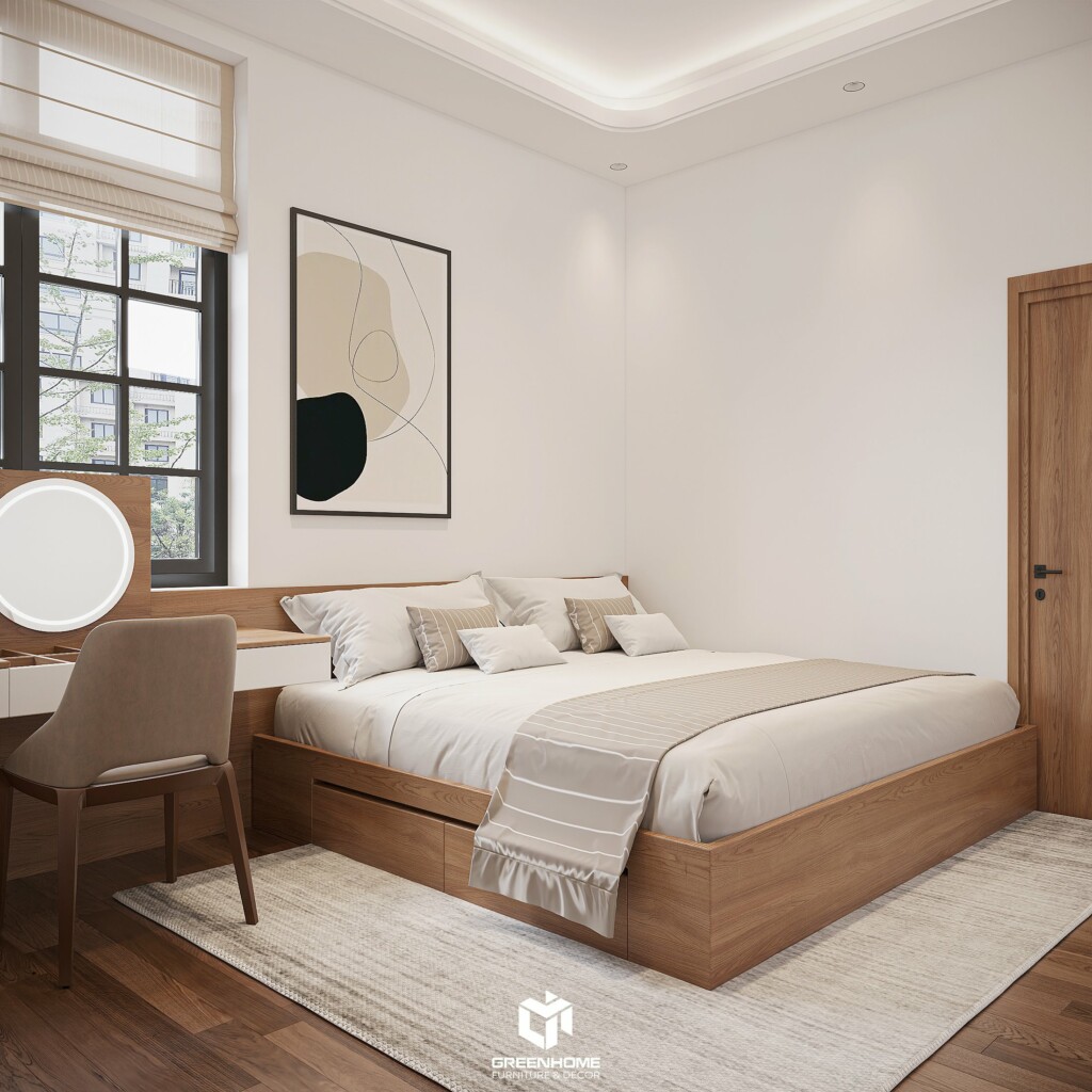 THIẾT KẾ NỘI THẤT NHÀ Ở BÀ RỊA VŨNG TÀU - SANG TRỌNG VỚI NỘI THẤT GỖ ÓC CHÓ