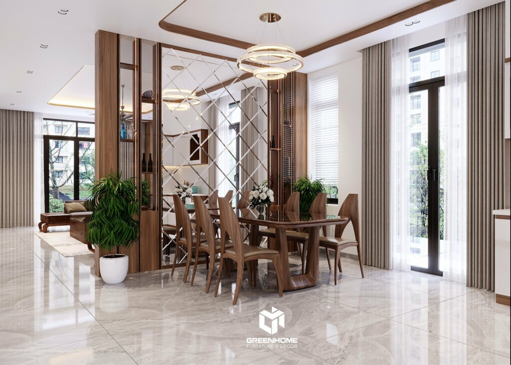 THIẾT KẾ NỘI THẤT NHÀ Ở BÀ RỊA VŨNG TÀU - SANG TRỌNG VỚI NỘI THẤT GỖ ÓC CHÓ