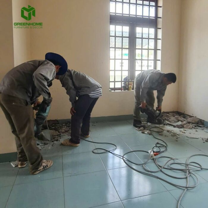 Sau lễ khởi công - cải tạo nội thất