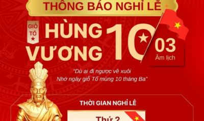 LỊCH NGHỈ LỄ GIỖ TỔ HÙNG VƯƠNG 2025