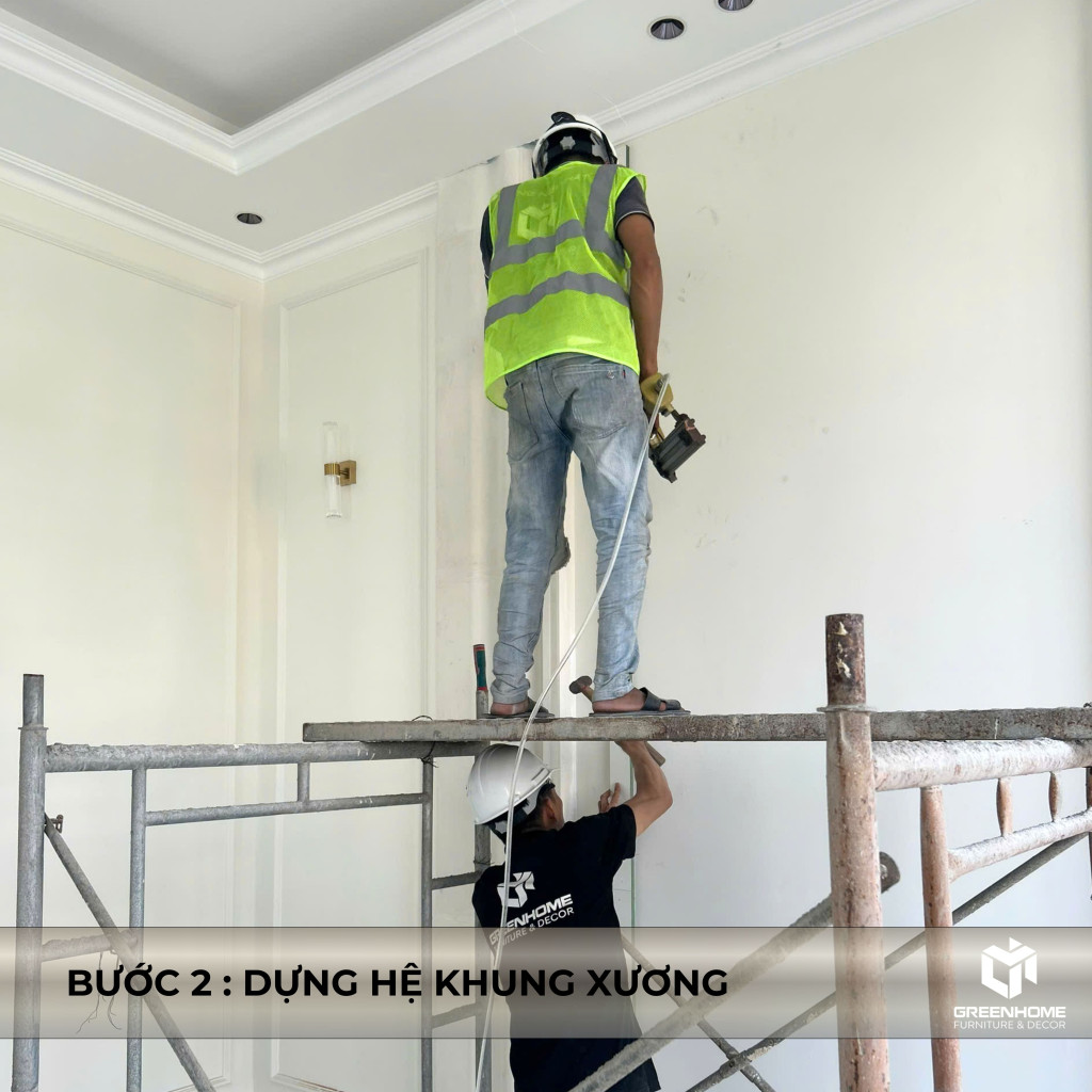 Thi Công Vách Thông Tầng Vũng Tàu 3
