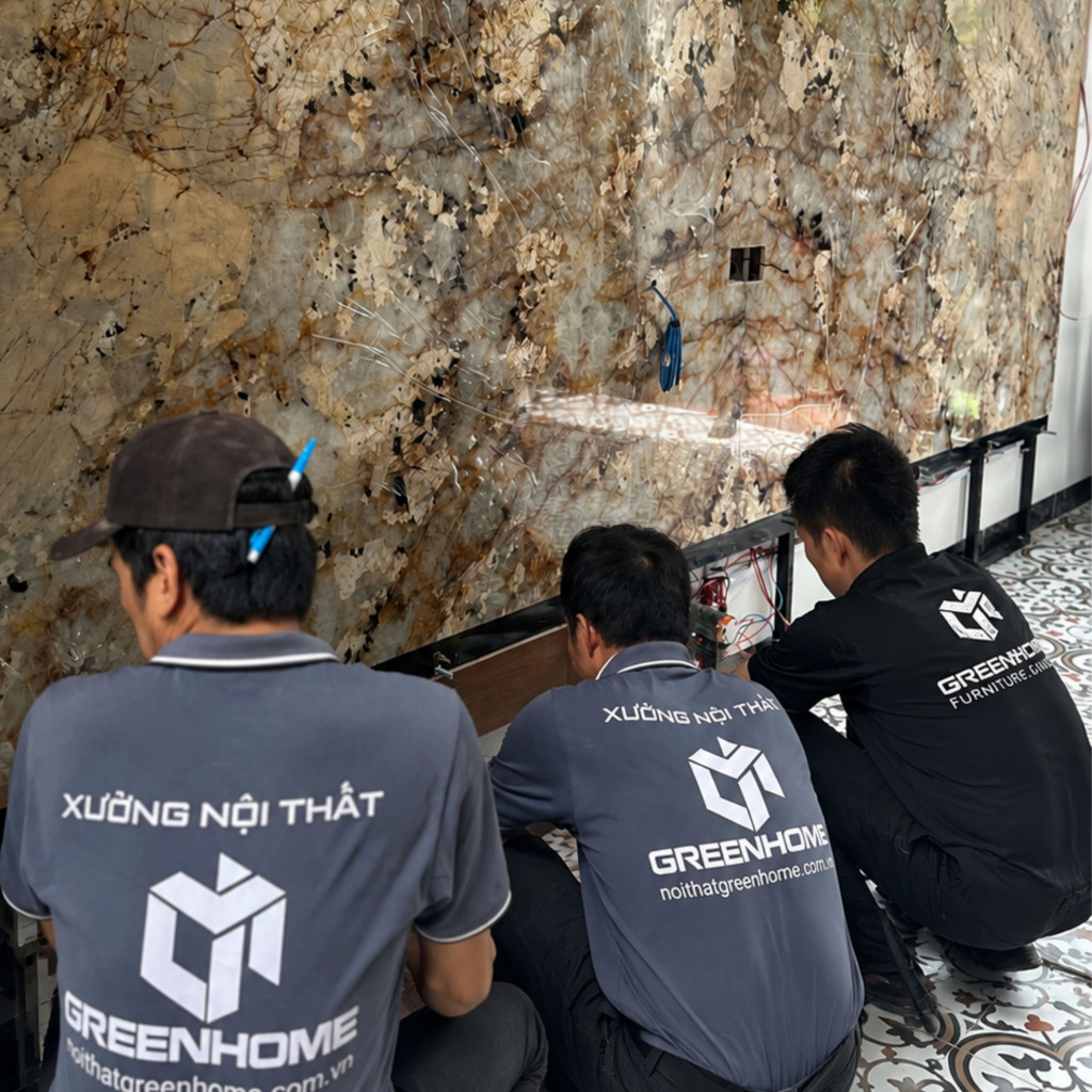 thi công hệ vách phòng khách Vũng Tàu. 4